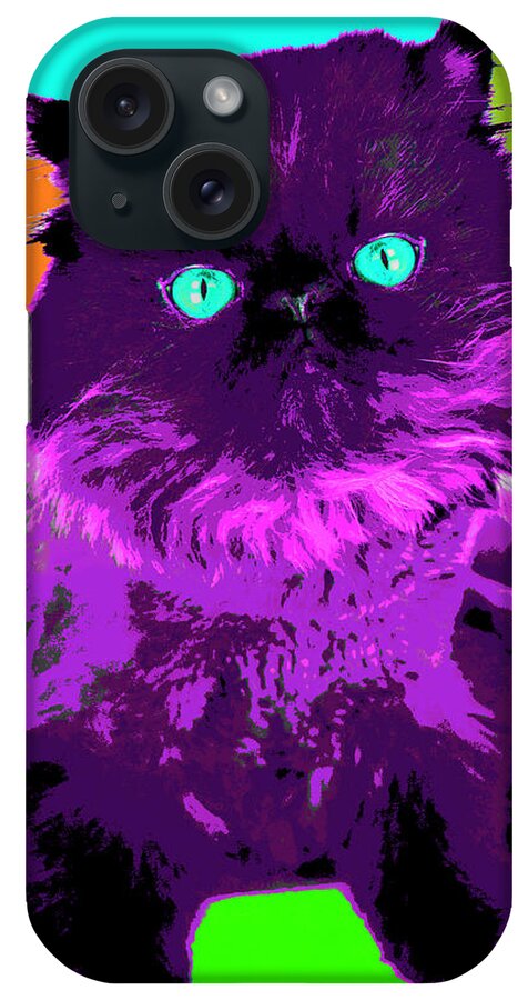 Cat iPhone Case featuring the photograph PopART Persian Kitty by Renee Spade Photography
