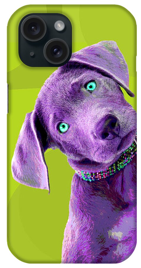 Dogs iPhone Case featuring the photograph PopART Silver Lab Puppy by Renee Spade Photography