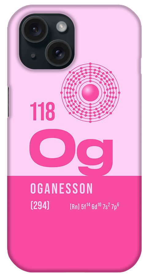 Periodic iPhone Case featuring the digital art Periodic Element A - 118 Oganesson Og by Organic Synthesis