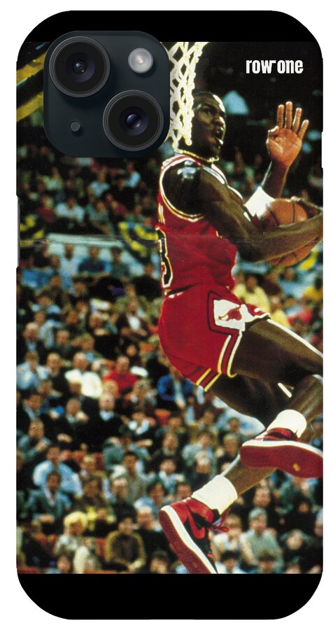 Chicago iPhone Case featuring the photograph 1985 Jordan Dunk by Row One Brand