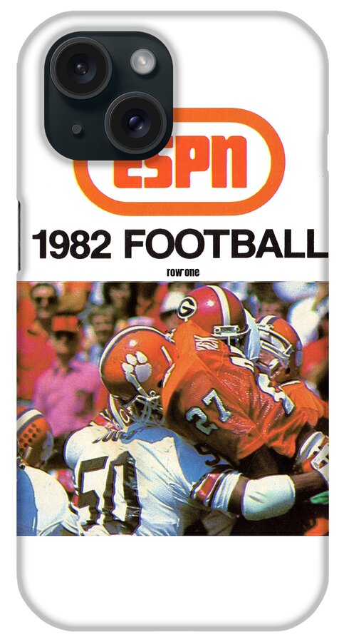 Espn iPhone Case featuring the mixed media 1982 ESPN Football by Row One Brand