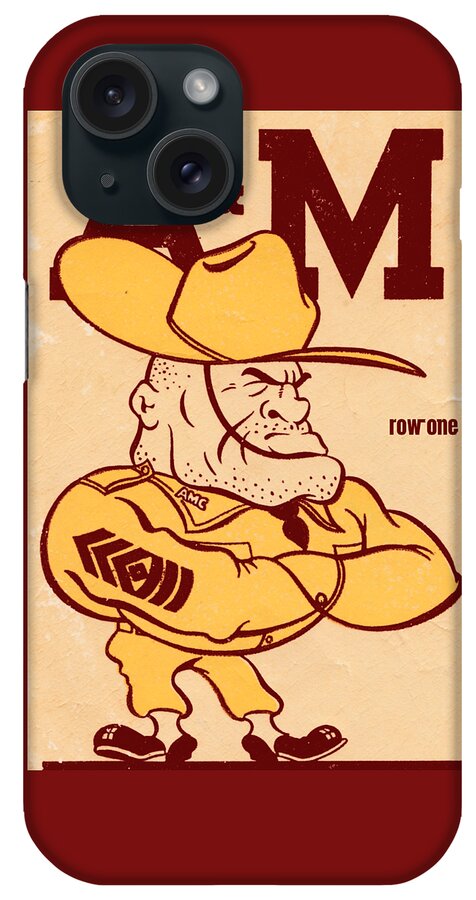 Texas A&m iPhone Case featuring the mixed media 1957 Ol' Sarge by Row One Brand