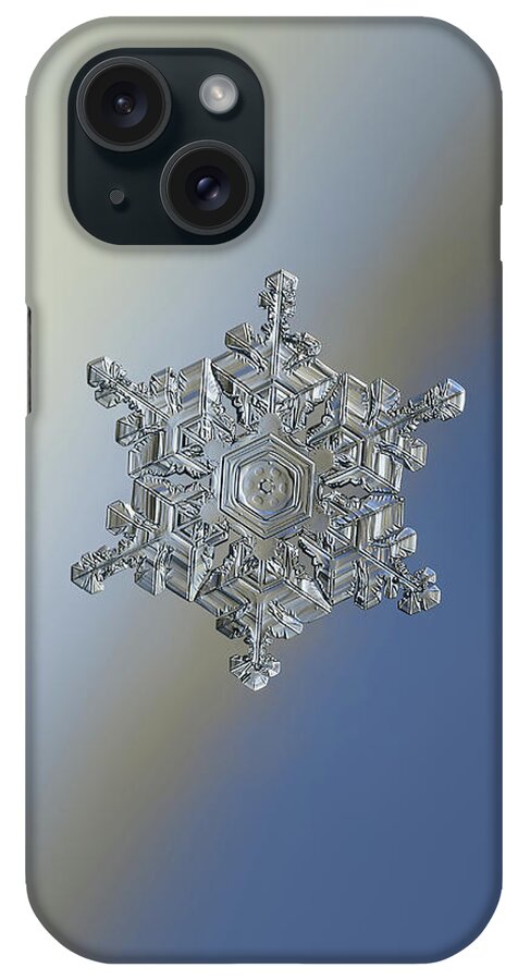 Snowflake iPhone Case featuring the photograph Real snowflake - 05-Feb-2018 - 19 by Alexey Kljatov
