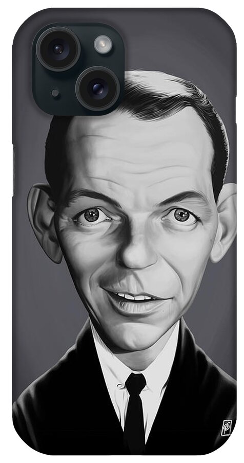 Illustration iPhone Case featuring the digital art Celebrity Sunday - Frank Sinatra by Rob Snow