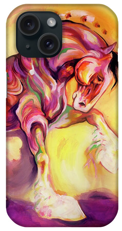 Horse iPhone Case featuring the painting Tranquil Stride by Amberose Marie