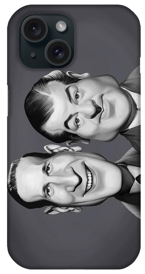 Illustration iPhone Case featuring the digital art Celebrity Sunday - Abbott and Costello by Rob Snow