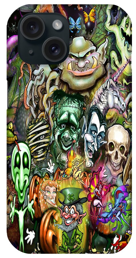 Magic iPhone Case featuring the digital art Magical Creatures by Kevin Middleton