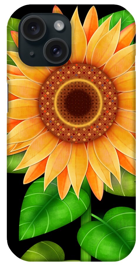 Sunflower iPhone Case featuring the digital art Sunflower Promise by Valerie Drake Lesiak