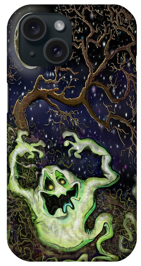 Ghost iPhone Case featuring the digital art Ghost Tree by Kevin Middleton