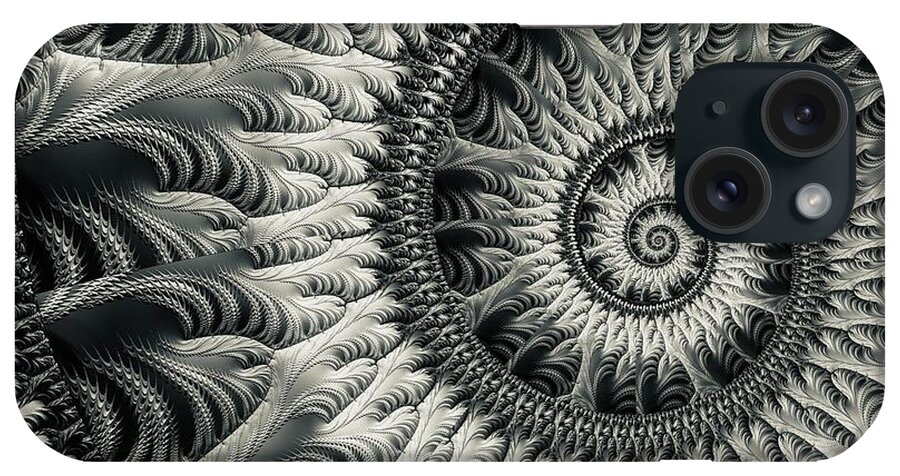 Monochrome iPhone Case featuring the digital art Ascension by Eileen Backman