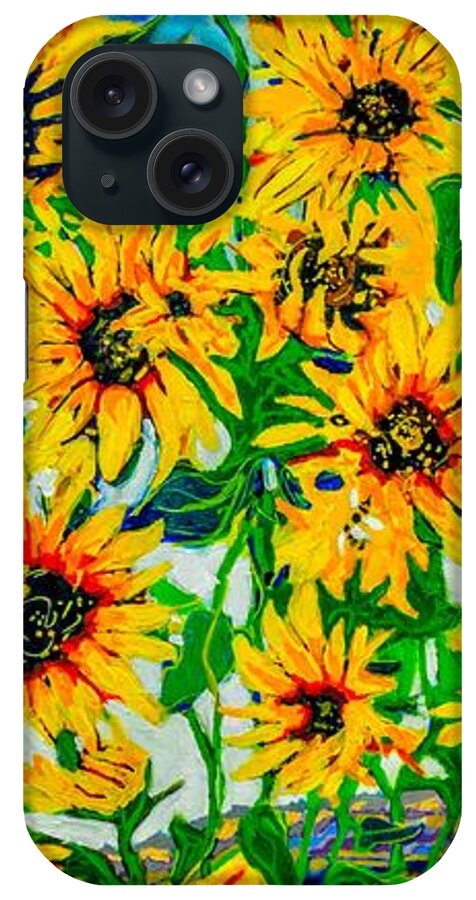 Sunflowers iPhone Case featuring the painting Ashkenazi Sunflowers by Marysue Ryan