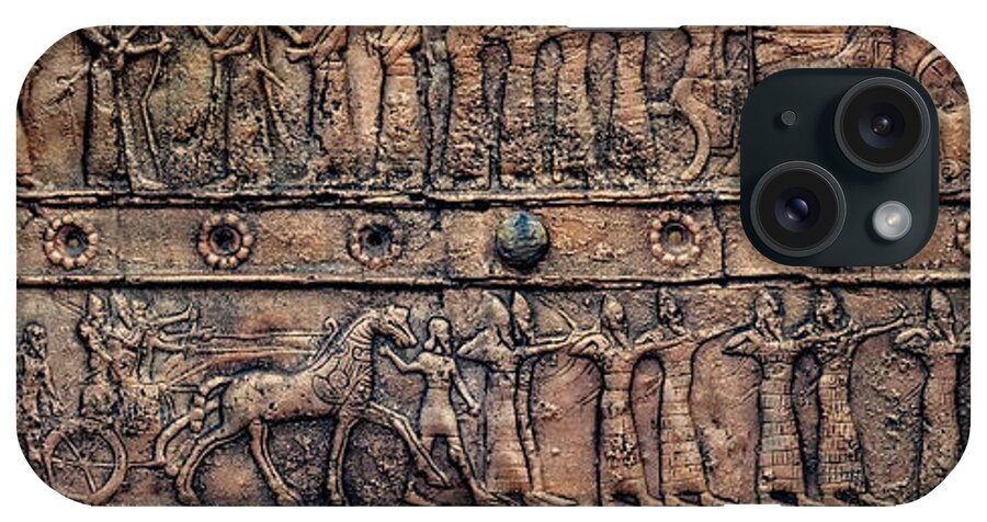 Assyrian Bronze Door Plaques iPhone Case featuring the photograph Assyrian Bronze Door Plaques by Weston Westmoreland