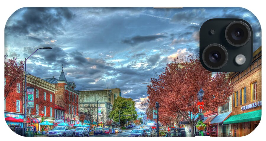 Reid Callaway Athens Georgia iPhone Case featuring the photograph Athens GA Cityscape 6 Downtown Athens Georgia UGA Art by Reid Callaway