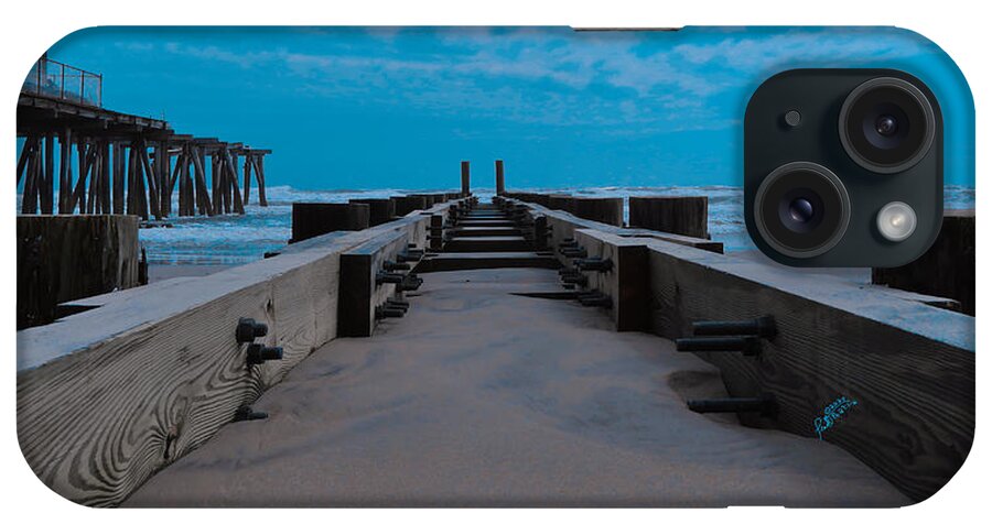 Ocean iPhone Case featuring the digital art Atlantic City Piers by Leon deVose
