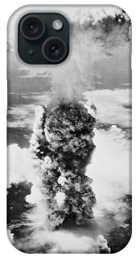 Mushroom Cloud iPhone Case featuring the painting Atomic Bomb, Hiroshima, Giant Mushroom cloud, 1945 by United States Army