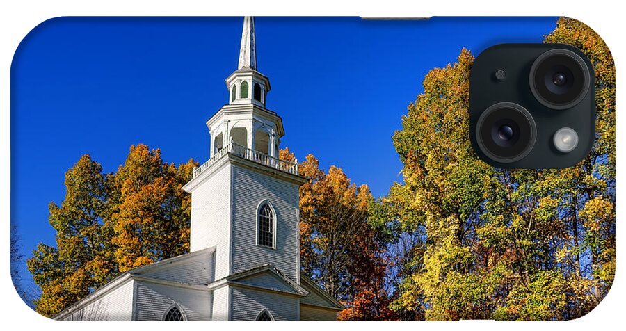 Church iPhone Case featuring the photograph Autumn Church in Maine by Olivier Le Queinec