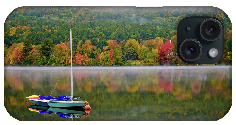 New Hampshire iPhone Case featuring the photograph Autumn, Crystal Lake. by Jeff Sinon