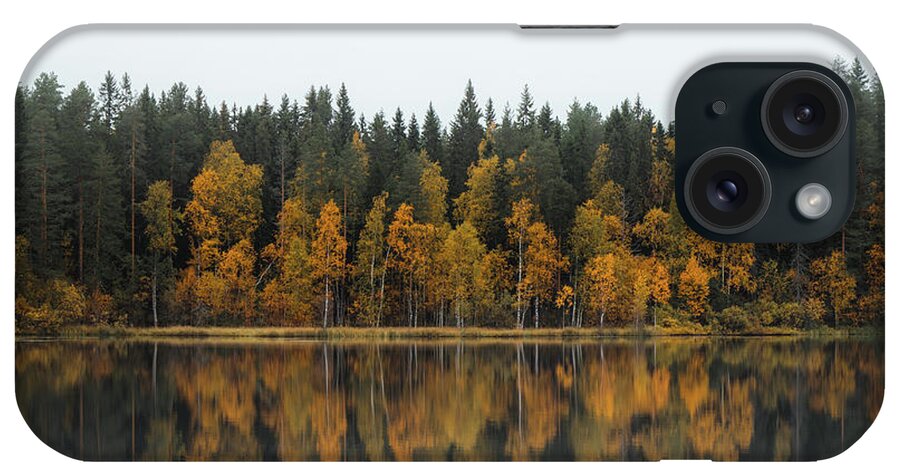 Dramatic iPhone Case featuring the photograph Autumn fairy tale in Kainuu, Finland by Vaclav Sonnek
