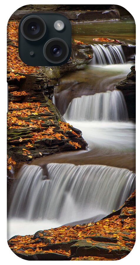 Waterfalls iPhone Case featuring the photograph Autumn Flow by Timothy McIntyre