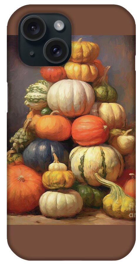Autumn iPhone Case featuring the painting Autumn Harvest by Tina LeCour