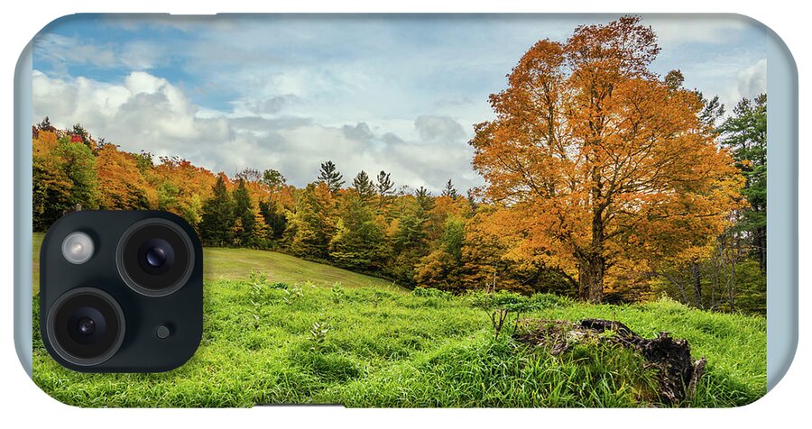 Fall iPhone Case featuring the photograph Autumn in Vermont in the Woodstock Countryside by Ron Long Ltd Photography