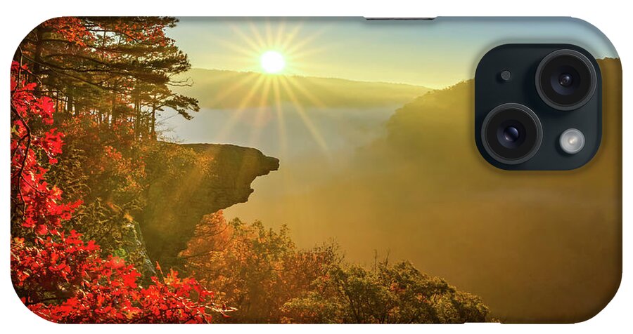 Ozark Forest iPhone Case featuring the photograph Autumn Morning Glory At Hawksbill Crag - Ozark National Forest by Gregory Ballos