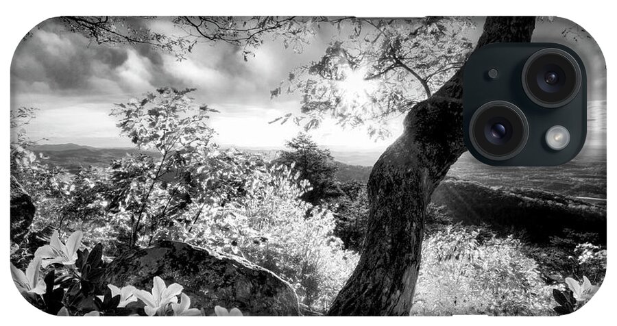 Benton iPhone Case featuring the photograph Autumn Mountain Black and White Blue Ridge Smokies by Debra and Dave Vanderlaan