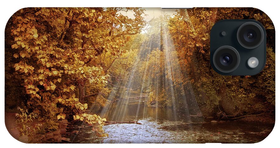 Autumn iPhone Case featuring the photograph Autumn River Light by Jessica Jenney