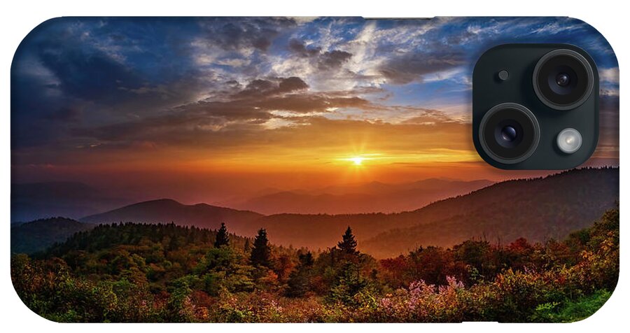 Autumn iPhone Case featuring the photograph Autumn Sunset Serenity Panorama by Dan Carmichael