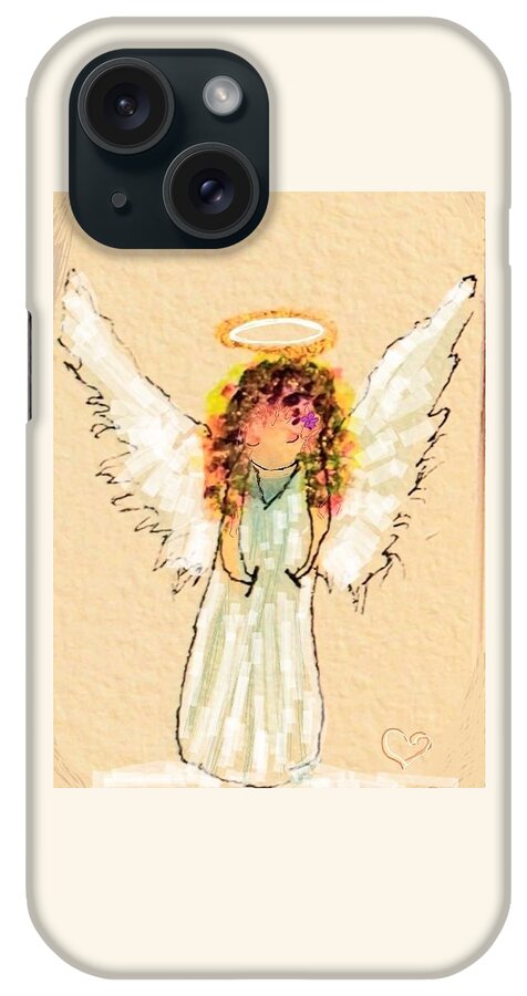 Angel iPhone Case featuring the painting Baby Angel by Deahn Benware