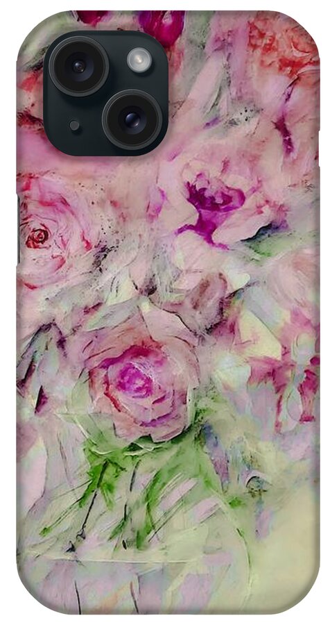 Watercolor iPhone Case featuring the painting Baby Ballet Slipper Bouquet by Lisa Kaiser