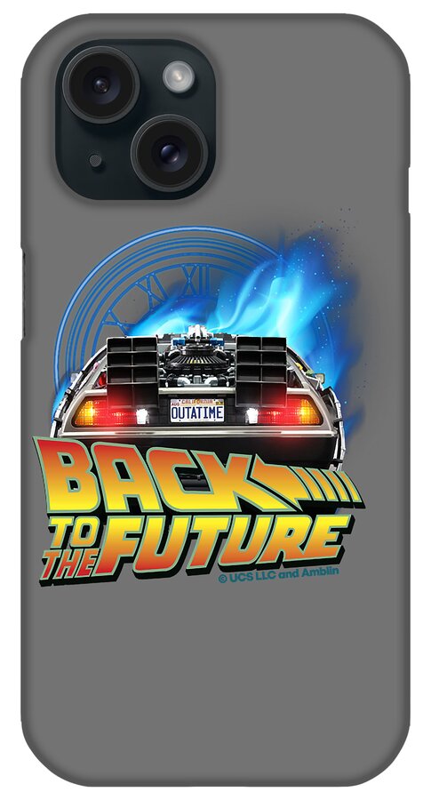 Back To The Future Delorean Teleport And Clock Tower. Perfect Present For  Mom Mother Dad Father Frie iPhone 15 Case by Nhi Dang Le - Fine Art America