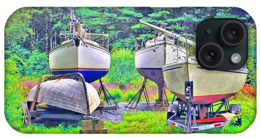 Sail Boats iPhone Case featuring the photograph Backyard Boatyard by Jeff Cooper