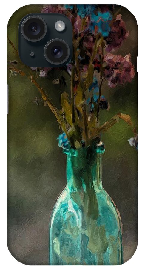 Mixed Media iPhone Case featuring the digital art Backyard Bouquet by Bonnie Bruno