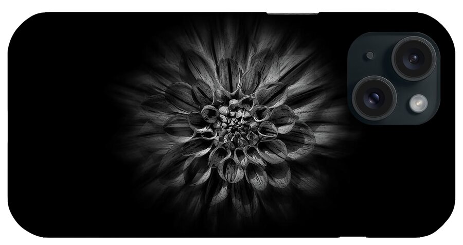 Abstract iPhone Case featuring the photograph Backyard Flowers In Black And White 57 Flow Version by Brian Carson