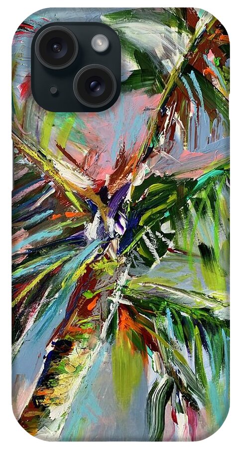 Tree iPhone Case featuring the painting Backyard Palm by Bonny Butler