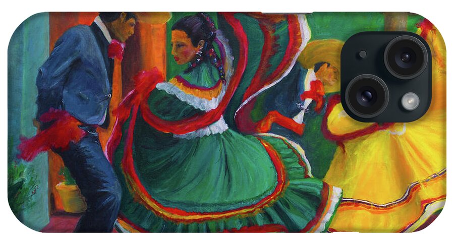 Folkloric Dance iPhone Case featuring the painting Baile Folklorico by Ivan Florentino Ramirez