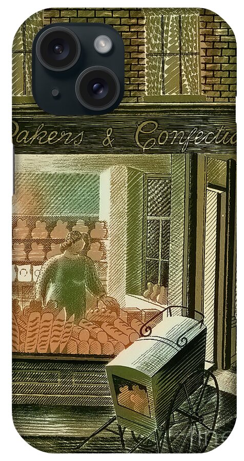 Bakery iPhone Case featuring the photograph Bakers and Confectioners by Eric Ravilious by Jack Torcello