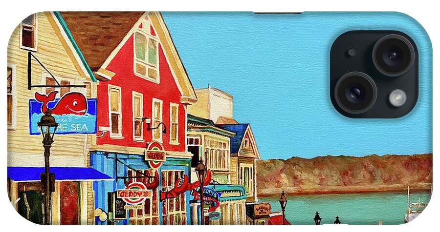 Maine iPhone Case featuring the painting Bar Harbor Maine by Faythe Mills