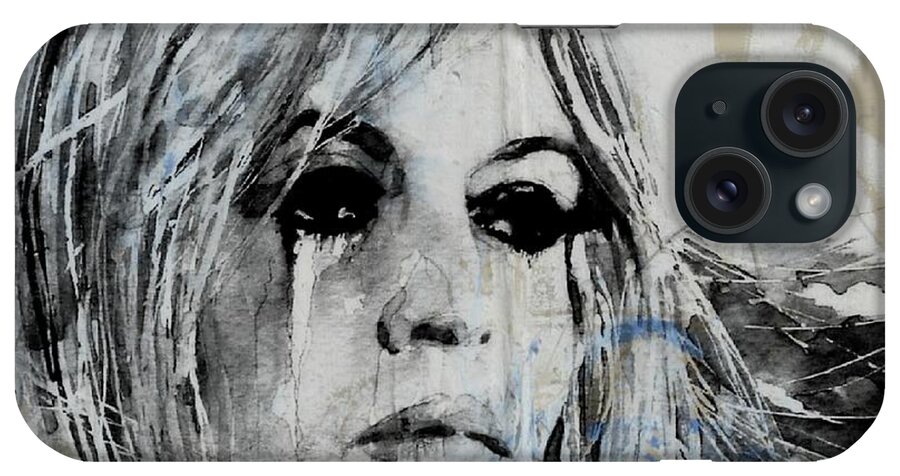 Brigitte Bardot iPhone Case featuring the painting Bardot - Retro by Paul Lovering