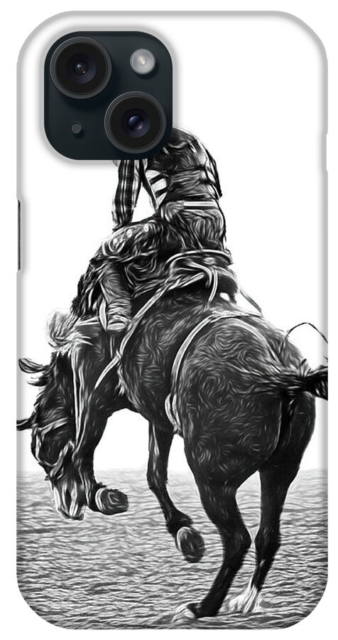 2010 iPhone Case featuring the digital art Bareback Rider - 6 by Bruce Bonnett