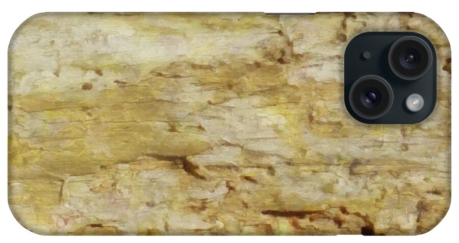 Bark iPhone 15 Case featuring the mixed media Bark Texture by Christopher Reed