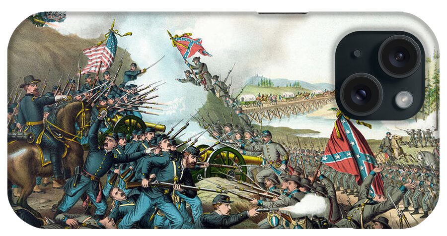 American iPhone Case featuring the drawing Battle of Franklin by Kurz and Allison