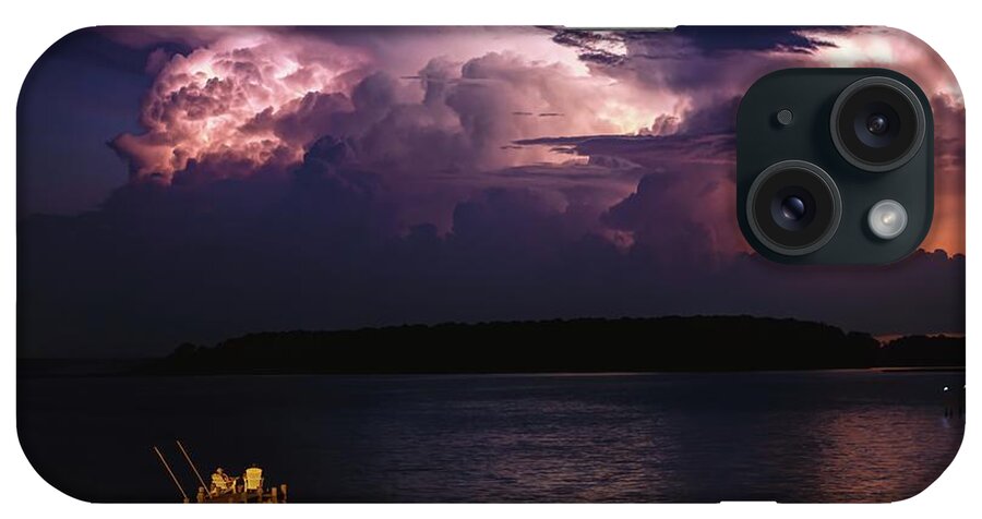 Lightning iPhone Case featuring the photograph Bay Resort Lightning Storms by Jason Fink