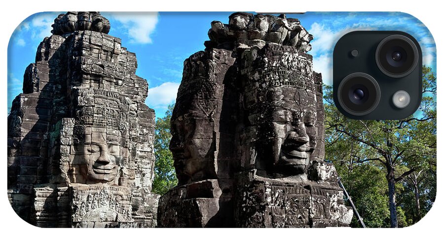 Angkor iPhone Case featuring the photograph Bayon temple. Angkor Wat. Cambodia by Lie Yim