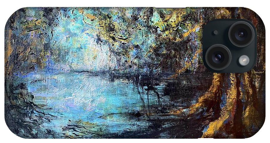 Landscape Painting iPhone Case featuring the painting Bayou Voodoo by Francelle Theriot