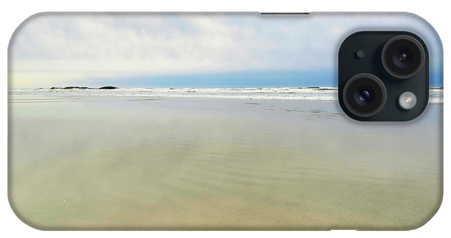 Seascape iPhone Case featuring the photograph Beach and Sea by Allan Van Gasbeck