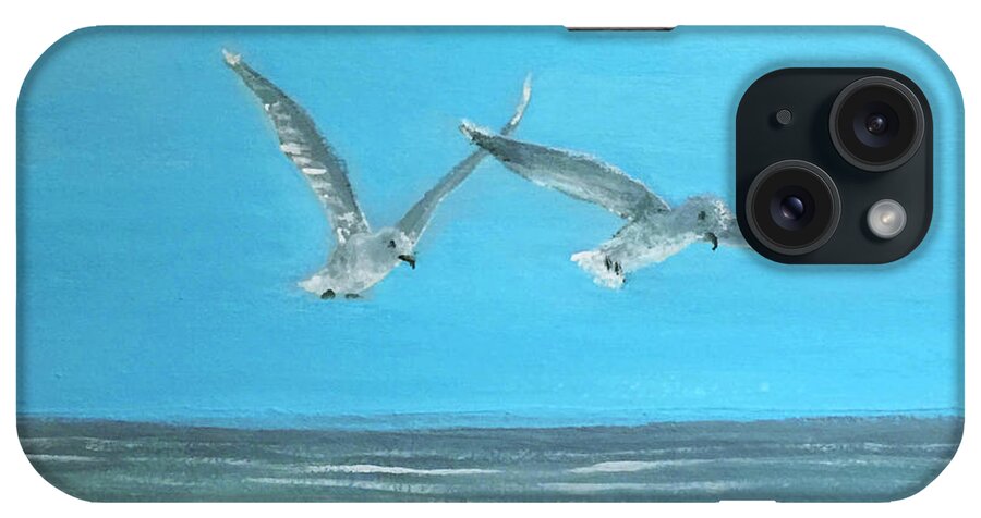  iPhone Case featuring the painting Beach Buddies by Linda Bailey