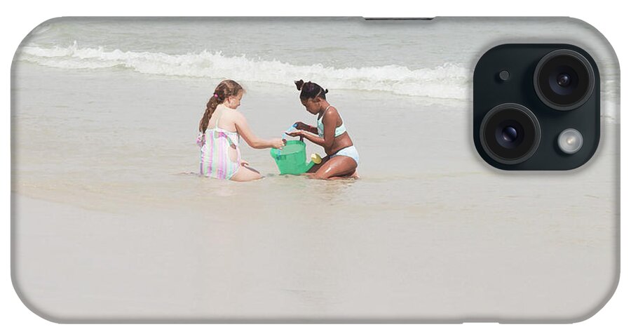 Beach Moments iPhone Case featuring the photograph Beach Moments Friends by Neala McCarten