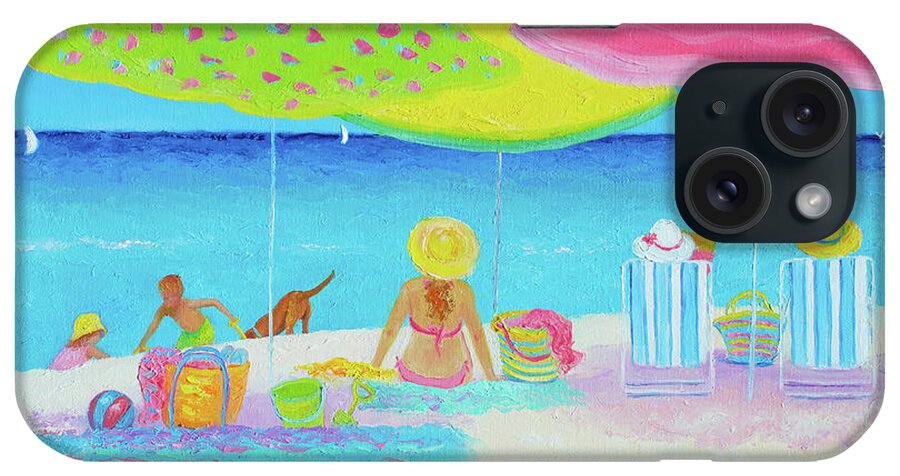 Beach iPhone Case featuring the painting Beach Painting - Beach Life by Jan Matson